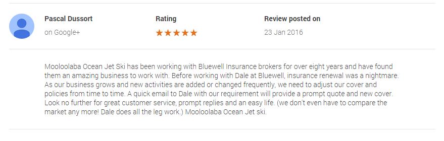 Jet ski hire public liability